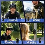 Mini Body Camera with Memory Card, 26g Wearable Small Portable Cam with Clip On Mounts for Bike Helmet Cap, Action Camera for Vlogging and Sports, Gifts for Men Dad Husband Boyfriend