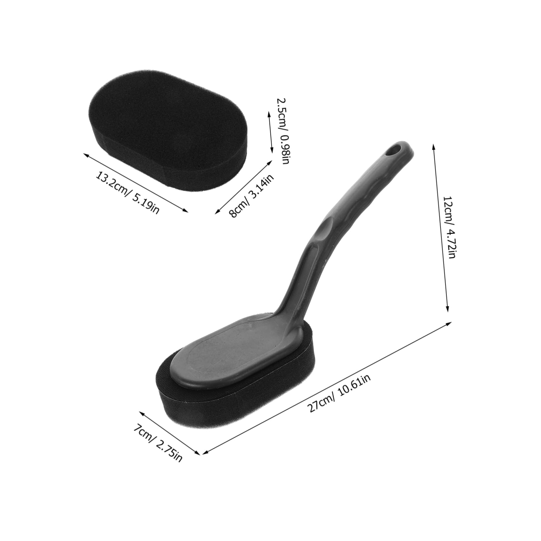 Alipis 1 Set Car Detailing Brush Sponge Polyurethane Car Wheel Brush Black Cars Car Detailing Kit Plastic