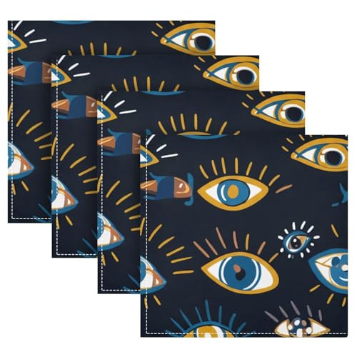 Servilletas de Tela Qilmy Ojos Malignos Set de 4 20x20 in miniatura 1