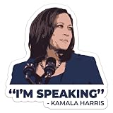Generic I Am Speaking Kamala Harris Sticker - Waterproof Vinyl Decal for Car Bumper, Laptop, Water Bottle, Luggage, Wall, Window, Sticker Size - 3'' Longer Side
