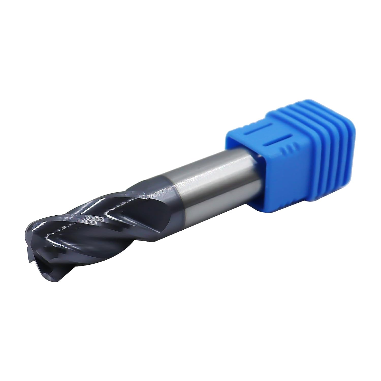 1/2in Solid Carbide Corner Radius End Mill,30 Degree Helix-0.125inCorner Radius, 4 Flutes,AlTiN Coated Bits Tool for Medium Hardness Steel, Brass, Iron