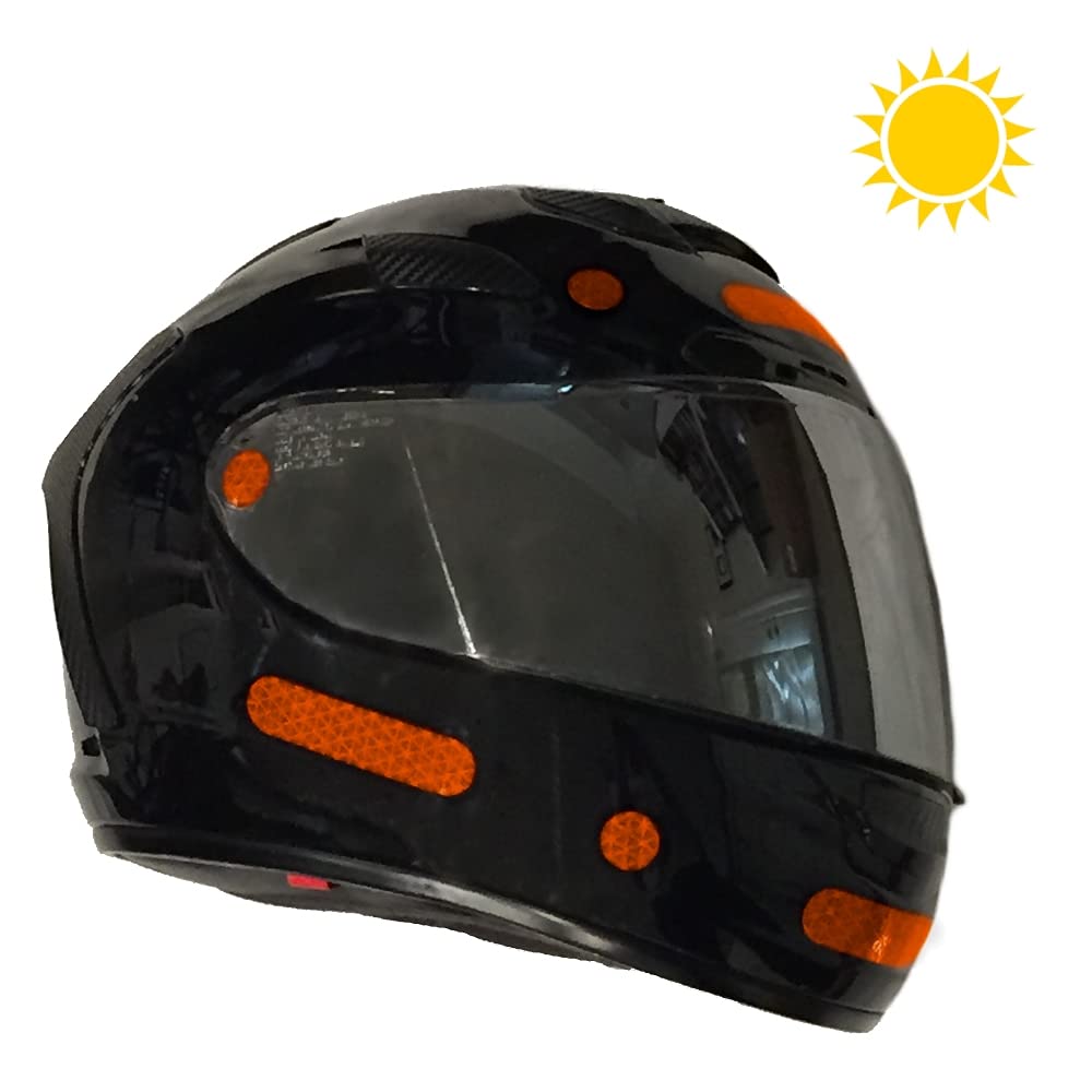 brightly colored reflective motorcycle helmet customTAYLOR33 High Intensity Grade Safety Decals/Stickers for Motorcycle, Bicycle, Snowboarding, Racing Helmets or Vehicles (1 Set (6 Strips & 6 Circles), Orange) : Sports & Outdoors Osprey Poco Plus Review Veloviz Reflective Bicycle Motorcycle Size:905-4 Latitude Collection