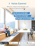 Meross Matter Smart Light Switch with Energy Monitor, Wireless Relay WiFi Switch Works with Matter/Alexa/HomeKit/Google Home, Smart Switch Module Voice & Remote Control, Neutral Wire Required - Image 8