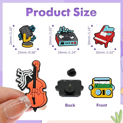 Image of Cute Pins Bulk, Funny Lapel Badge Pins Rubber Brooch Pins for Backpacks, Hats, Bags