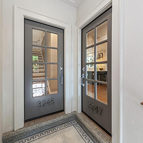 House Address Numbers For Outside, Metal Modern House Numbers, Garden Door Mailbox Number Sign With Nail Kit, Silver(Number 3) #TOP4