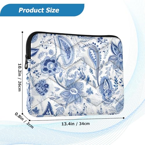 Funda para portátil 13-14 pulgadas con diseño floral Paisley miniatura 3
