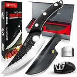 Kitchen Knife Full Tang Chef Knife, our Meat Cleaver Butcher Knife is used as Meat Knife, Boning Knife, Camping Knife & BBQ Knife, this Viking Knife is Very Sharp Knife, for any Kitchen Knives Set