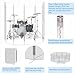 Drum Shield 6 Panels 2ft x 5ft - Acrylic panel with Stainless Steel Hinges - Perfect for Churches, Home Practice, and Live Performances. (6 panels)
