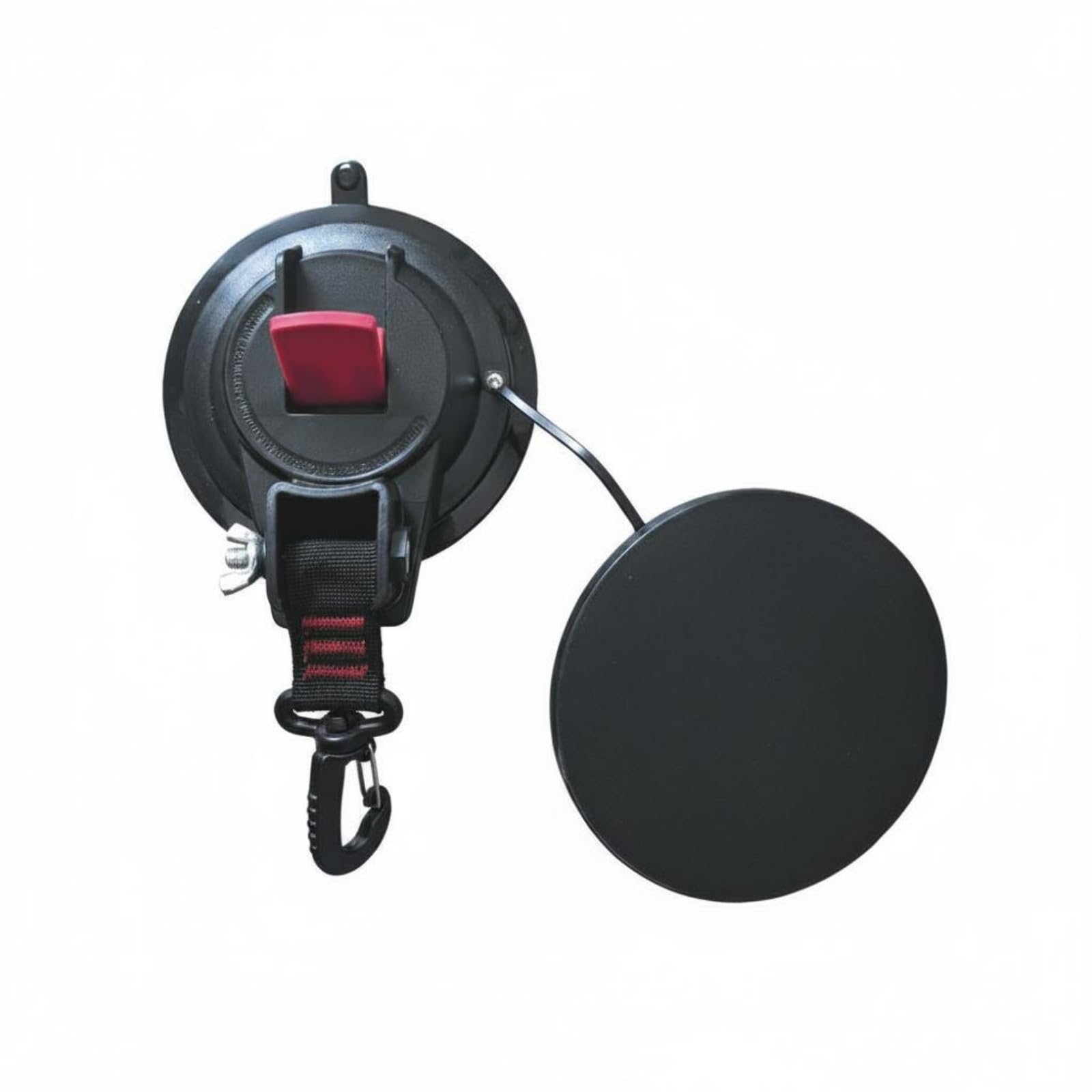 Sturdy Plastic Locking Suction Hook Reusable Suction Cup Hook for Outdoor Use, Red Large with Lid-image-37