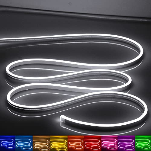 Owofydr Led Neon Light Strip White 16.4Ft/5M 12V Dc Waterproof Flexible Neon Led Strip Lights For Indoors Outdoors Decorn [ No Power Adapter] #TOP2