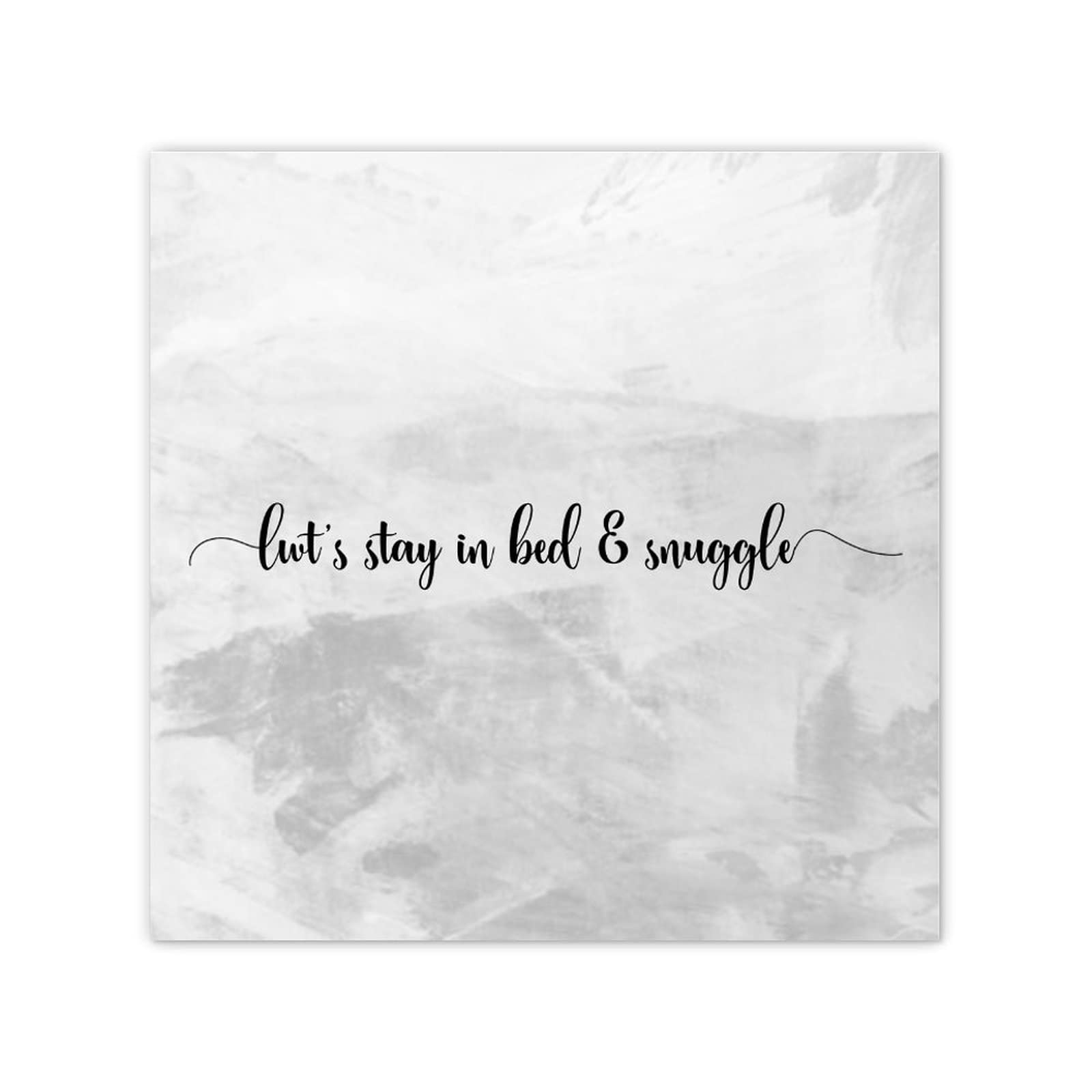 Lwt's Stay in Bed & Snuggle Inspirational Quotes Theme Canvas Wall Art for Office Studios School Dorm Wall Décor Motivational Living Room Bedroom Office Home Decor 12x12 Inch