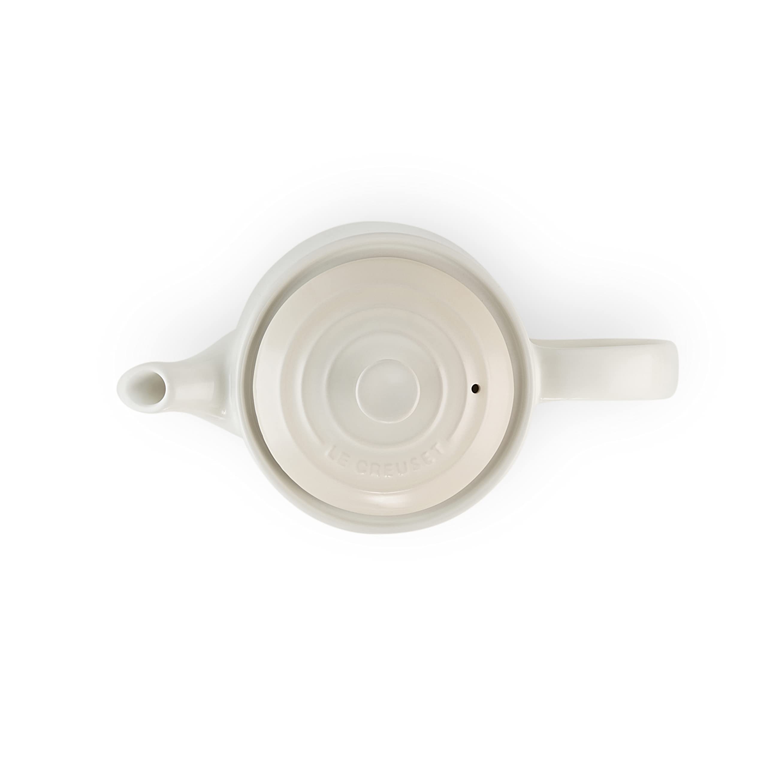 Le Creuset Teiera alta in Gres Vetrificato, 1.3 litri, per 4 Tazze, Meringue, 70703137160000