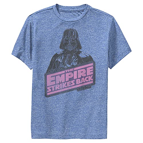 T-shirt Star Wars bleu chiné pour garçon avec motif Dark Vador taille L