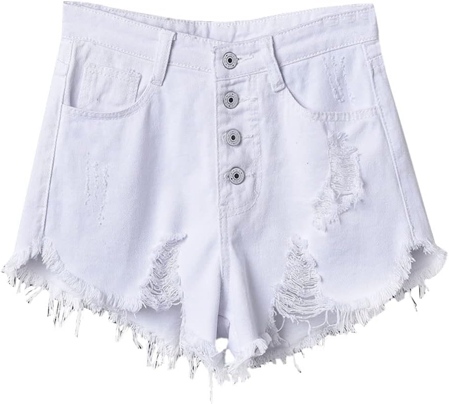 ZCFXJiTuanYZ Women's Summer Denim Shorts with Holes and Casual Pants,NO.11