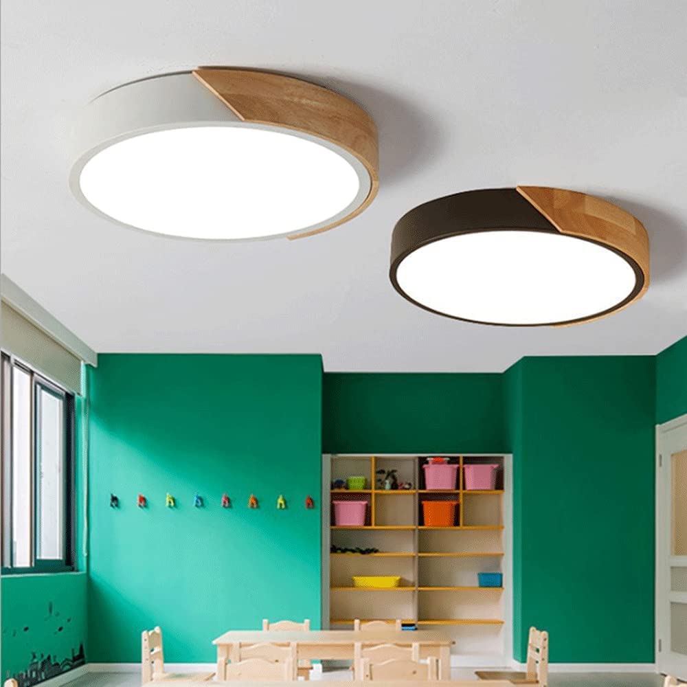Luz LED De Techo Con Atenuación De 3 Tonos Luz De Techo Fácil De Instalar Cerca Del Techo Lámpara De Techo Redonda Con Personalidad Creativa Iluminación De Techo Con Pantalla Acrílica