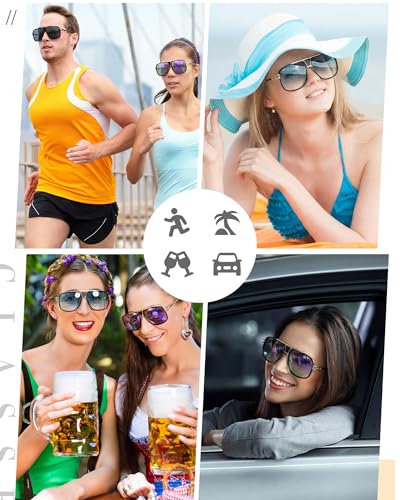Image of Frienda 3 Pairs Retro Sunglasses for Men Oversized Men Shades Glasses Fashion Alloy Metal Gold Frame Polarized Sun Glasses