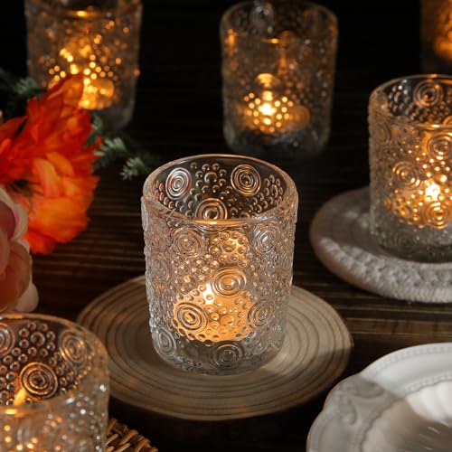 36pcs Clear Votive Candle Holders, Glass Tea Lights Candles Holder in Bulk, Glass Candle Holder for Table Centerpiece/Wedding Decor/Gift/Home Decor