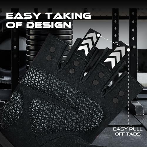 Miniatura 9 de Beast Rage Guantes De Fitness Transpirables Para Hombres Y Mujeres Guantes De Levantamiento De Pesas De Entrenamiento De Gimnasia Antideslizante Crossfit Musculation Cycling M, Negro