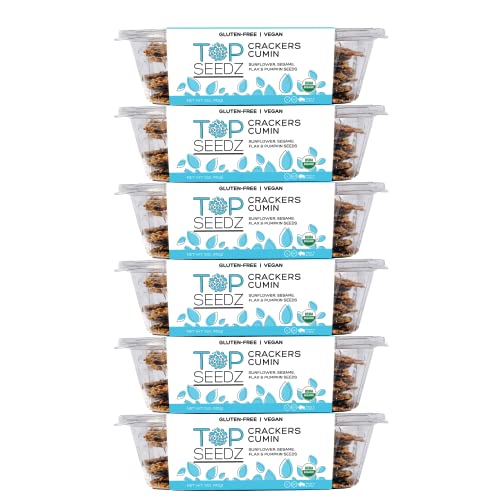 Top Seedz cumin seed crackers, gluten free, 6-pack