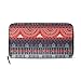 Portafoglio da donna in pelle con stampa tribale in stile africano