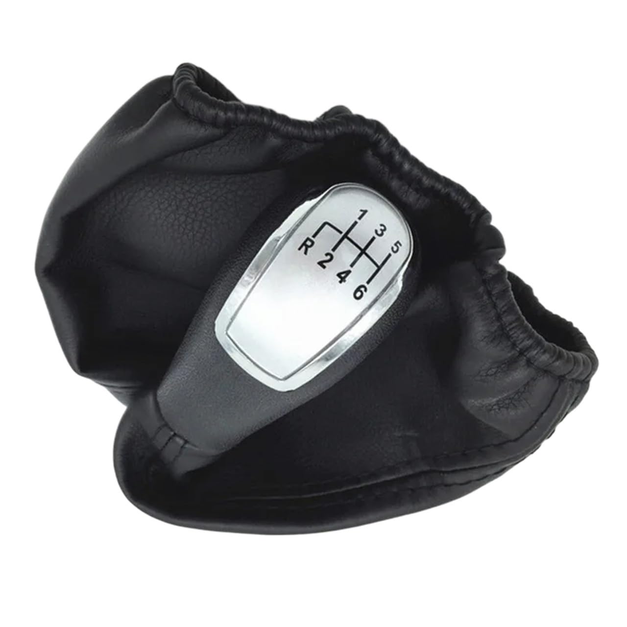 Hsukiho Silver R123456 Car Shift Knob Cover For Benz For C-Class W202 W208 For E-Class W210 W203 S203 W245 W169 (04-12)/ W168 (97-04) Car Hand Speed Manual Gear Shift Knob(Silver R123456)
