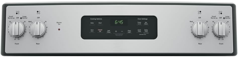 Control panel of GE 30-inch Electric Radiant Range