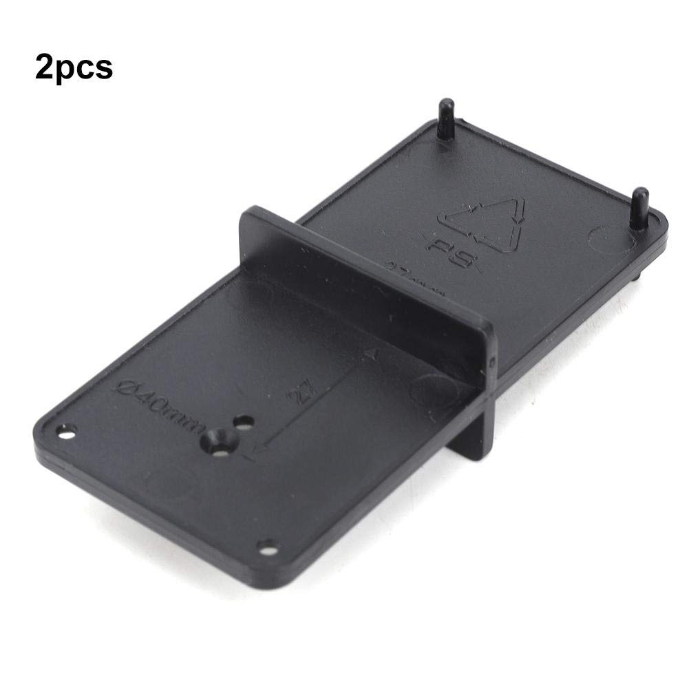 Lot De 2 Guides De Perçage Pour Charnière, Localisateur De Trou Gabarit Ouverture Outil De Travail Du Bois Noir 85 X 40 Mm 94518087