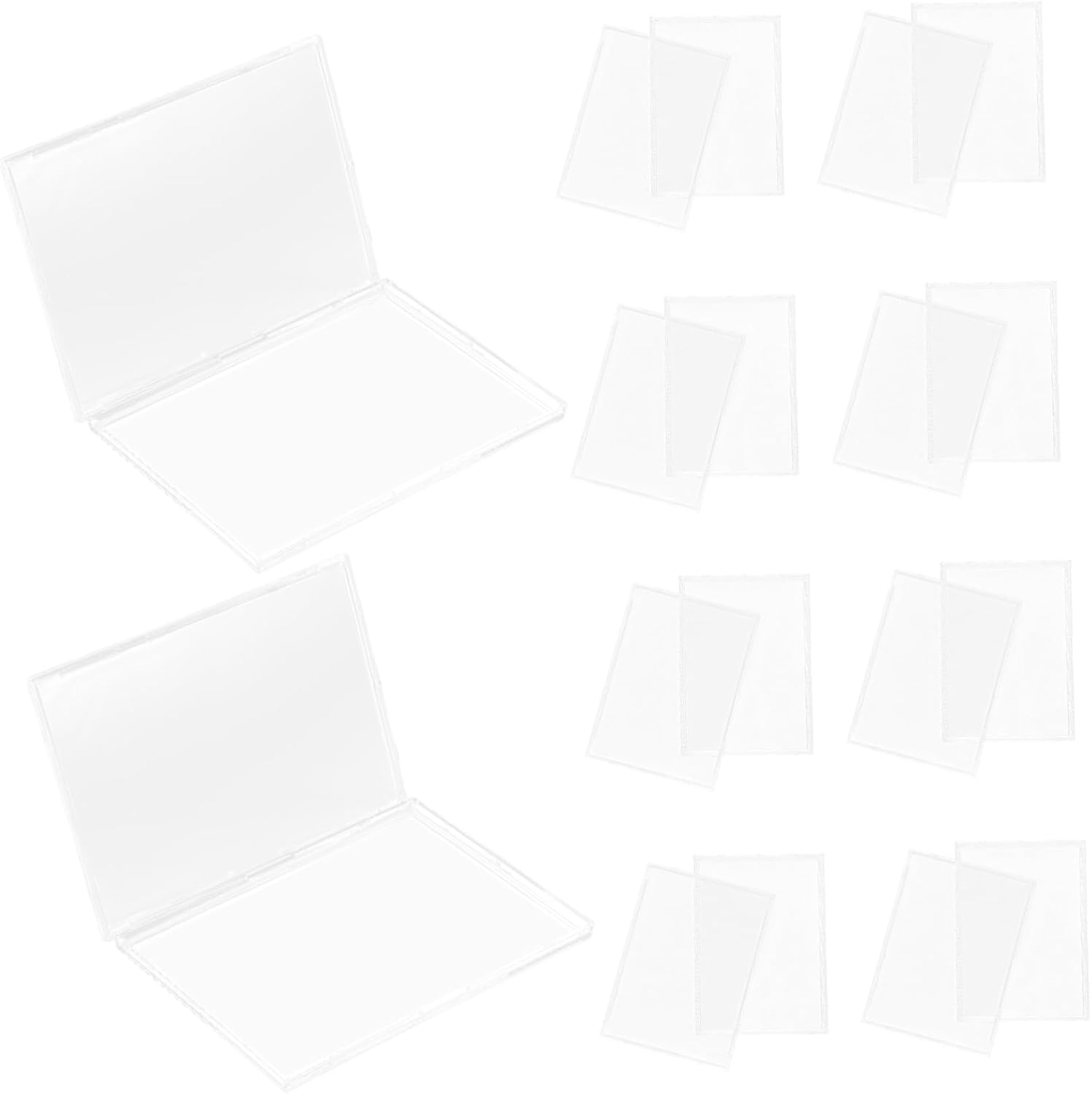 TEHAUX 50pcs Acrylic Trading Card Holder Display Case Card Protectors for Storage and Display for Games and Collectibles