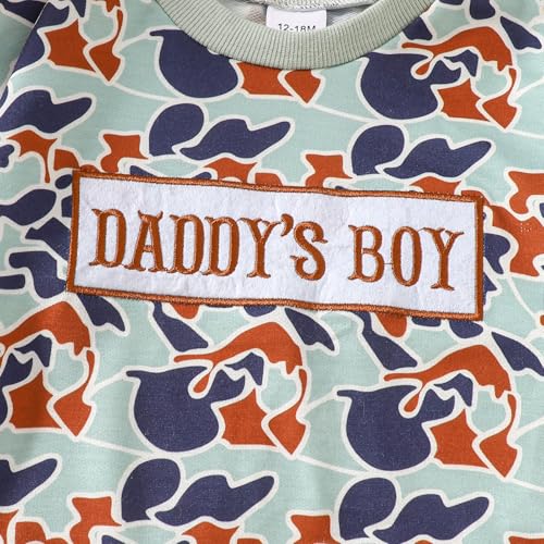 Newborn Baby Boy Girl Camouflage Embroidery Romper Infant Long Sleeve Bodysuit Coming Home Outfit4