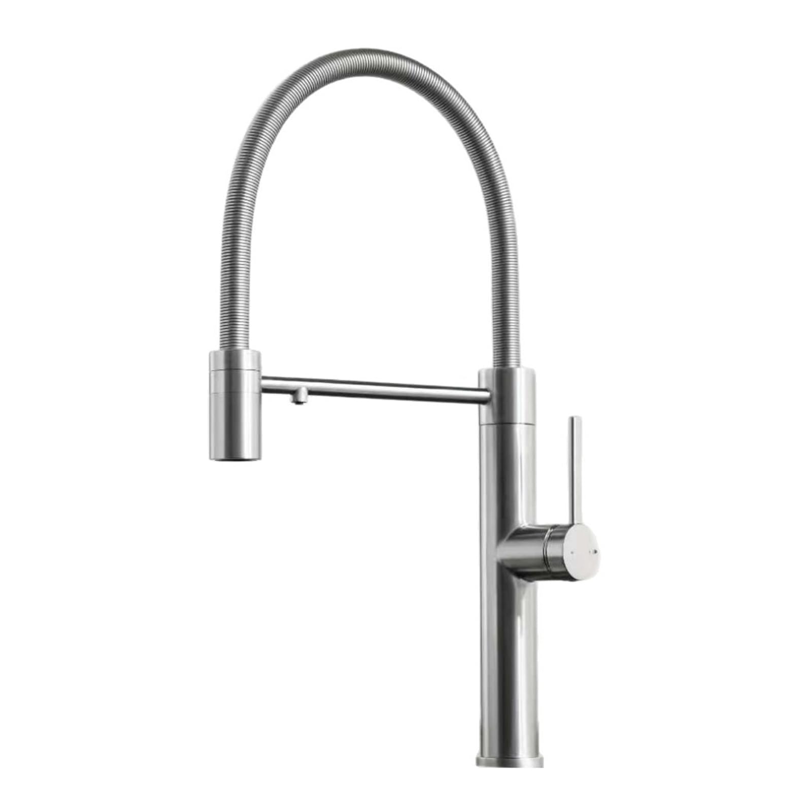 3 Way Kitchen Tap Pull Out Swivel Hot and Cold Water Stainless Steel Taps Flexible-Brushed