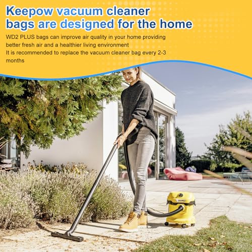 KEEPOW 6 Pack KFI 357 Staubsaugerbeutel für Kärcher WD 2 Plus, WD 3, WD 3 Akku, Vlies Staubsaugerbeutel für Kärcher Staubsauger WD3 S, KWD 1, KWD 2, KWD 3, MV 3, SE4001, SE4002