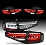AKKON - Fit 2013-2016 Audi A4/S4 4Door Full LED Tail Lights w/Sequential Turn Signal Brake Lights Drive - Passenger Black