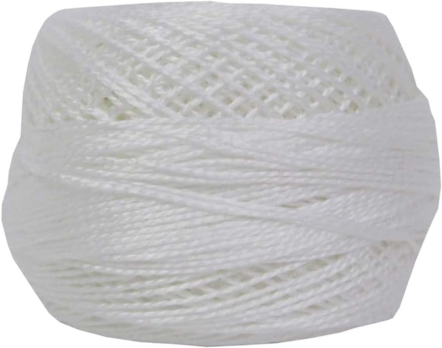 DMC Thread Pearl Cotton Balls Size 8 95 Yards Snow White 116 8-B5200 (10-Pack)