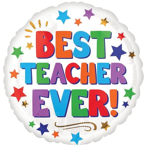 Fun Express Best Teacher Ever Round 18" Mylar Balloon