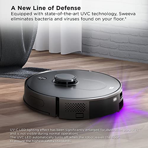 Image of TCL Sweeva 6500 Smart Robot Vacuum with Auto-Empty Dustbin Tower, Empties Itself up to 30 Days, Perfect for Pets and Kids, App & Voice Control, for Hard Floors and Carpets with Auto-Boost (RV6514B)