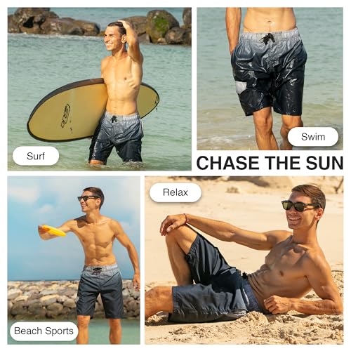 Image of Kanu Surf Men's Big Viper Extended Size Stripe Swim Trunk