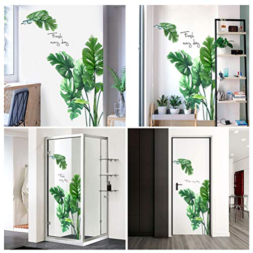 BESPORTBLE Groene tropische bladeren muursticker palmblad planten muursticker kunst muurschilderingen voor Tropische… - Image 8