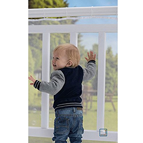 Richoose Safe Rail Net Indoor Balkon und Treppenhaus Sicherheit Net Durable Kinder Haustier Sicherheit Banister Treppe Mesh Net Protector - 9,8ft L x 2,5ft H