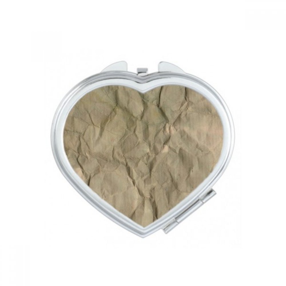 Miroir de poche mignon compact maquillage portable texture coeur