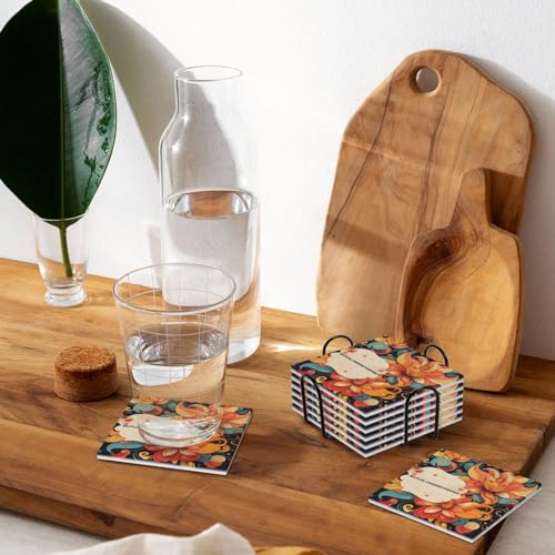 Dessous de verre céramique liège résistant chaleur support tasse café lot de 6 - 8