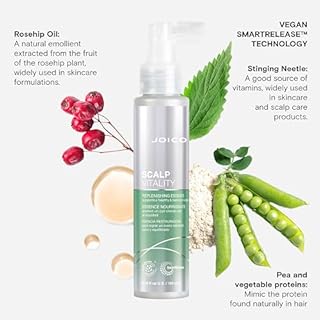 Joico Scalp Vitality Replenishing Essence - Supports A Healthy & Balanced Scalp, For Dry, Tight and Itchy Hair Type, Hydrate & Nourish, Keeps Replenished & Calm, Cooling Sensation, 100mL