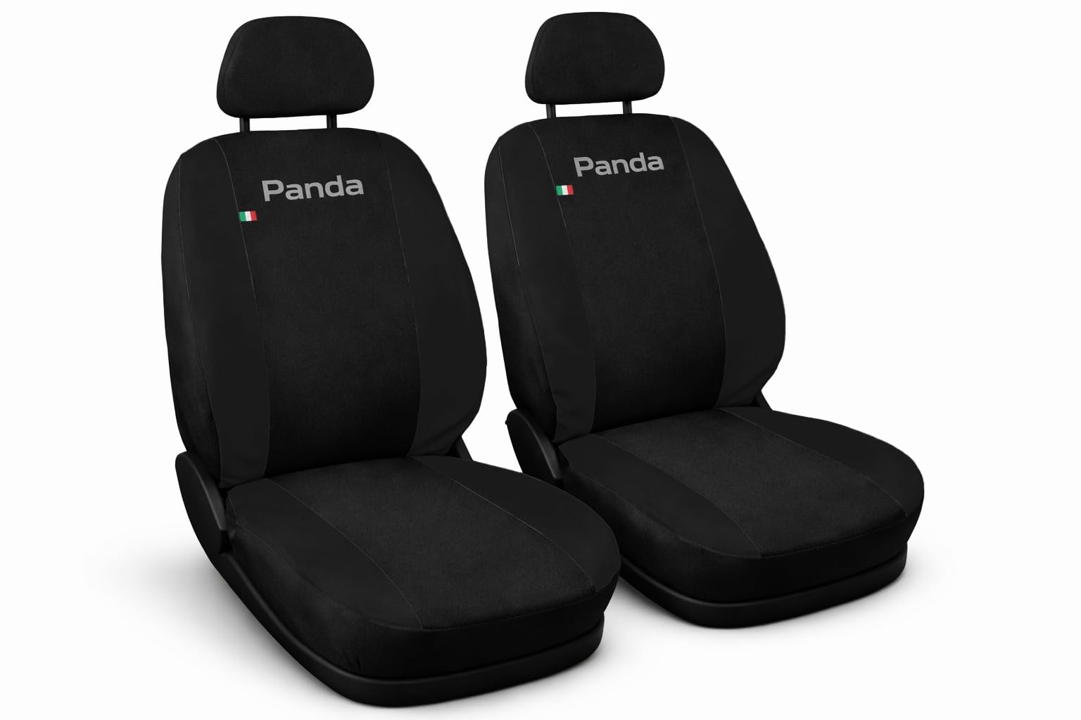 Coprisedili Anteriori Compatibili Per Panda Set Sedili in Tessuto Protezione Lavabili Nero