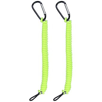 8M0092850 Boat Kill Switch Lanyard Replacement for Mercury Marine Boat Emergency Stop Switch Safety Lanyard Cord 54 Inch/137 Long -Replace 15920T54 (Aluminum Alloy Clip Green 2Pcs)
