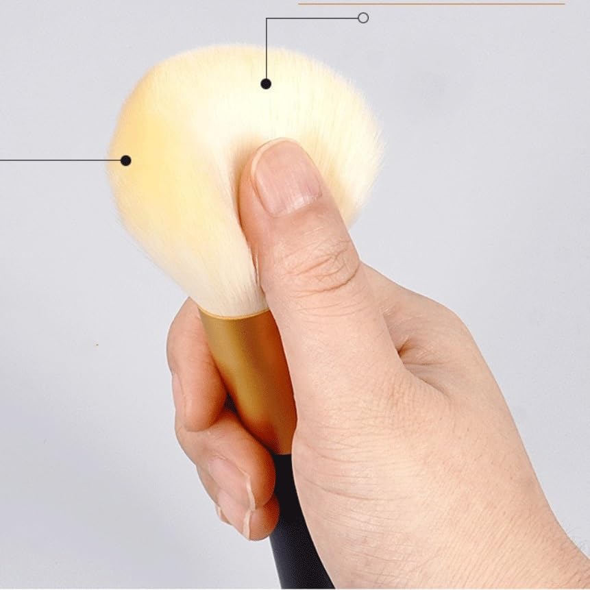 Brochas de maquillaje de pelo suave para aplicar polvo, colorete y sombras fácilmente 3