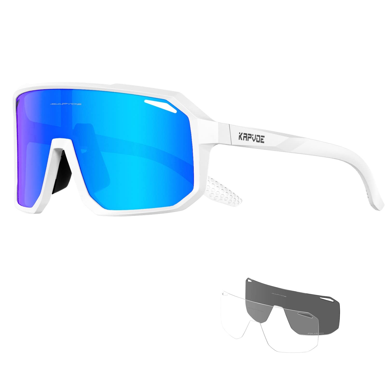 KAPVOE Polarizadas Gafas de Ciclismo Hombre Gafas MTB TR90 Gafas Deportivas Mujer Gafas Running Gafas Bicicleta Montaña Gafas Bici Gafas Sol Ciclismo Gafas BTT Lentes de Ciclismo