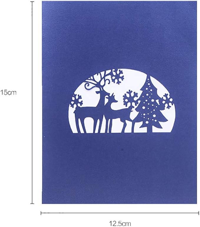 希望者のみラッピング無料 クリスマスカード 森の鹿 ポップアップ 3d立体カード グリーティングカード かわいい クリスマス メッセージカード 祝い カード Shipsctc Org