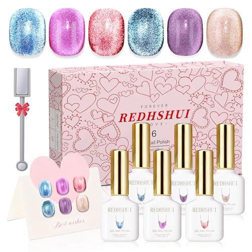 Set de Esmalte de Gel Cat Eye 6 Piezas con Imán miniatura 1