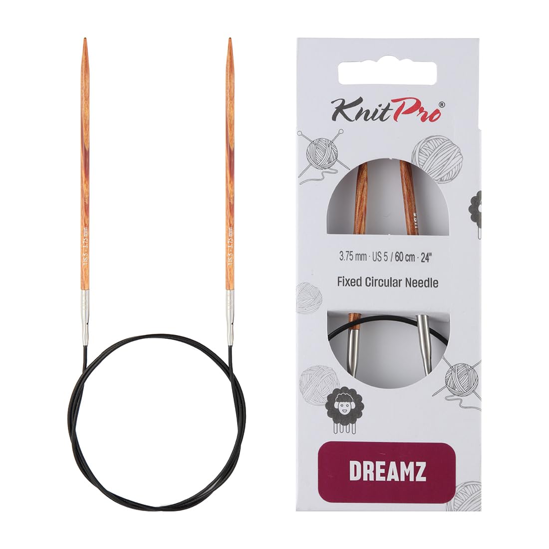KnitPro Dreamz Fixed Circular Needles 24" (60cm) | Size 3.75mm