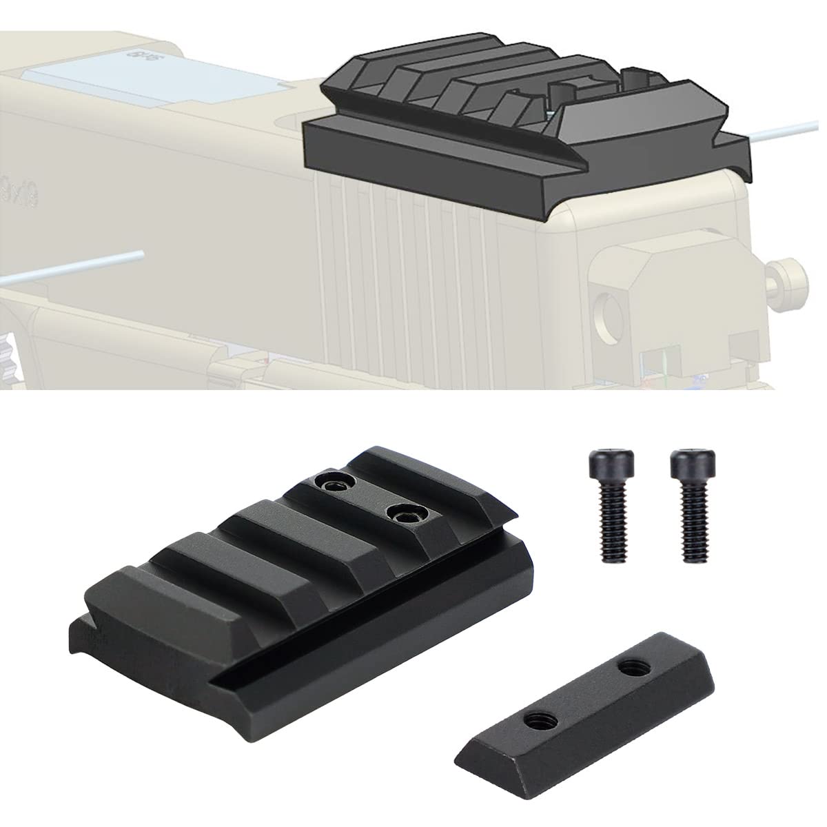 ohhunt Red Dot Sight Mount for Install Pistol G-Lock 17 19 22 23 26 27 34 Rail are Suitable for Bushnell Trophy TRS-25 OTW Red Dot Sight