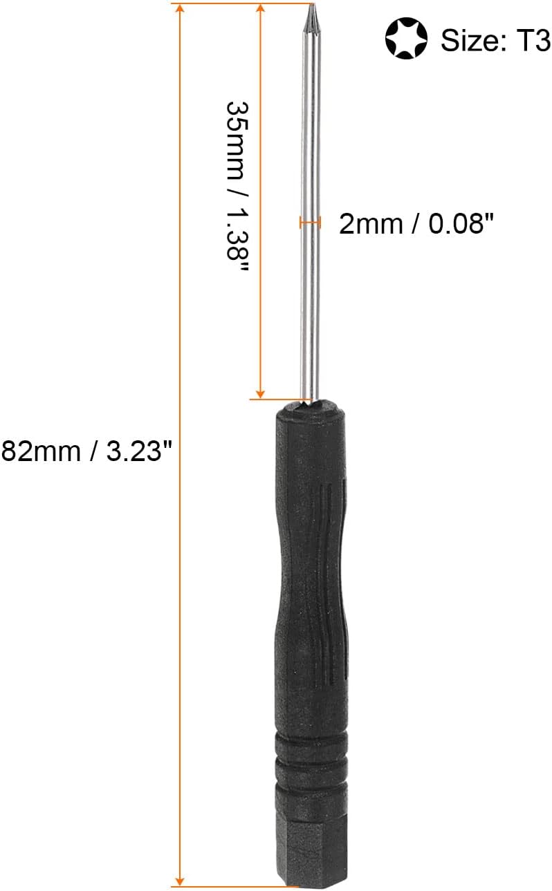 uxcell Mini Torx Screwdriver, T3 Star Head for Watch Eyeglasses Electronics Repair, 10 Pcs